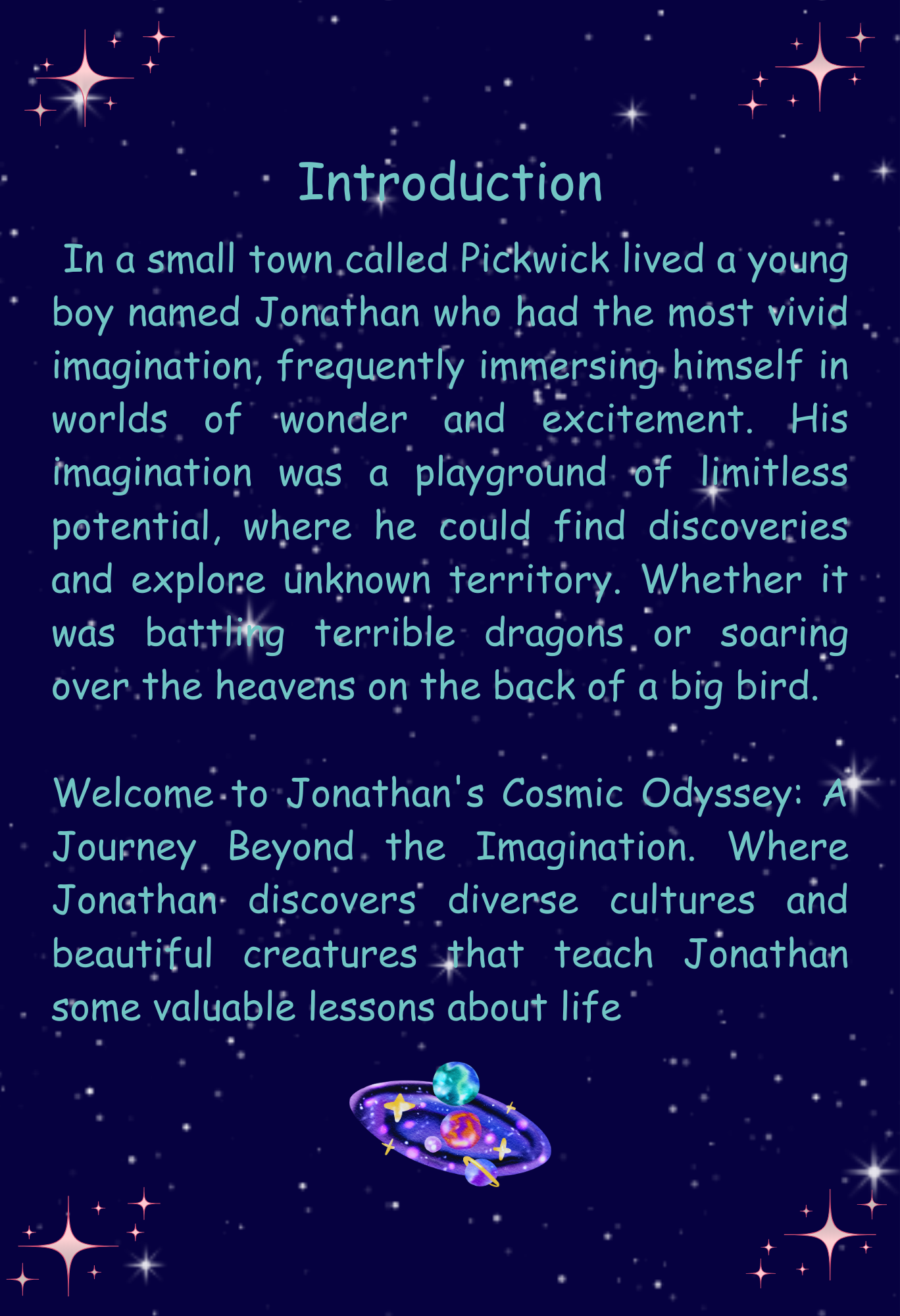 Johnathan’s Cosmic Odyssey: A Journey Beyond Imagination